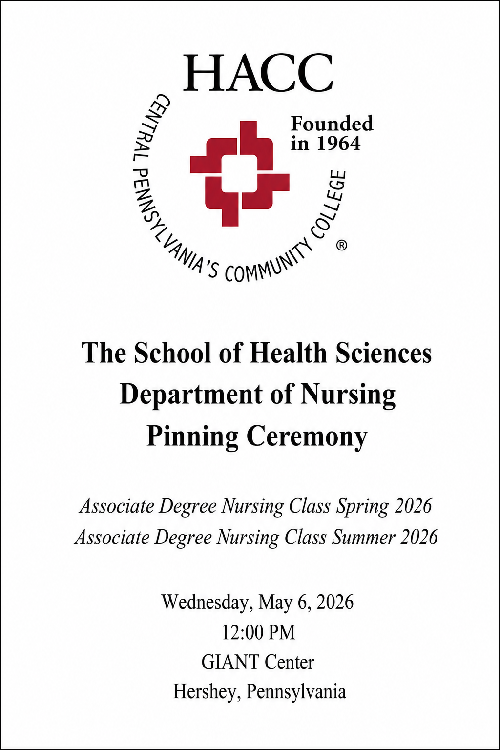2025-2026 Pinning Ceremony