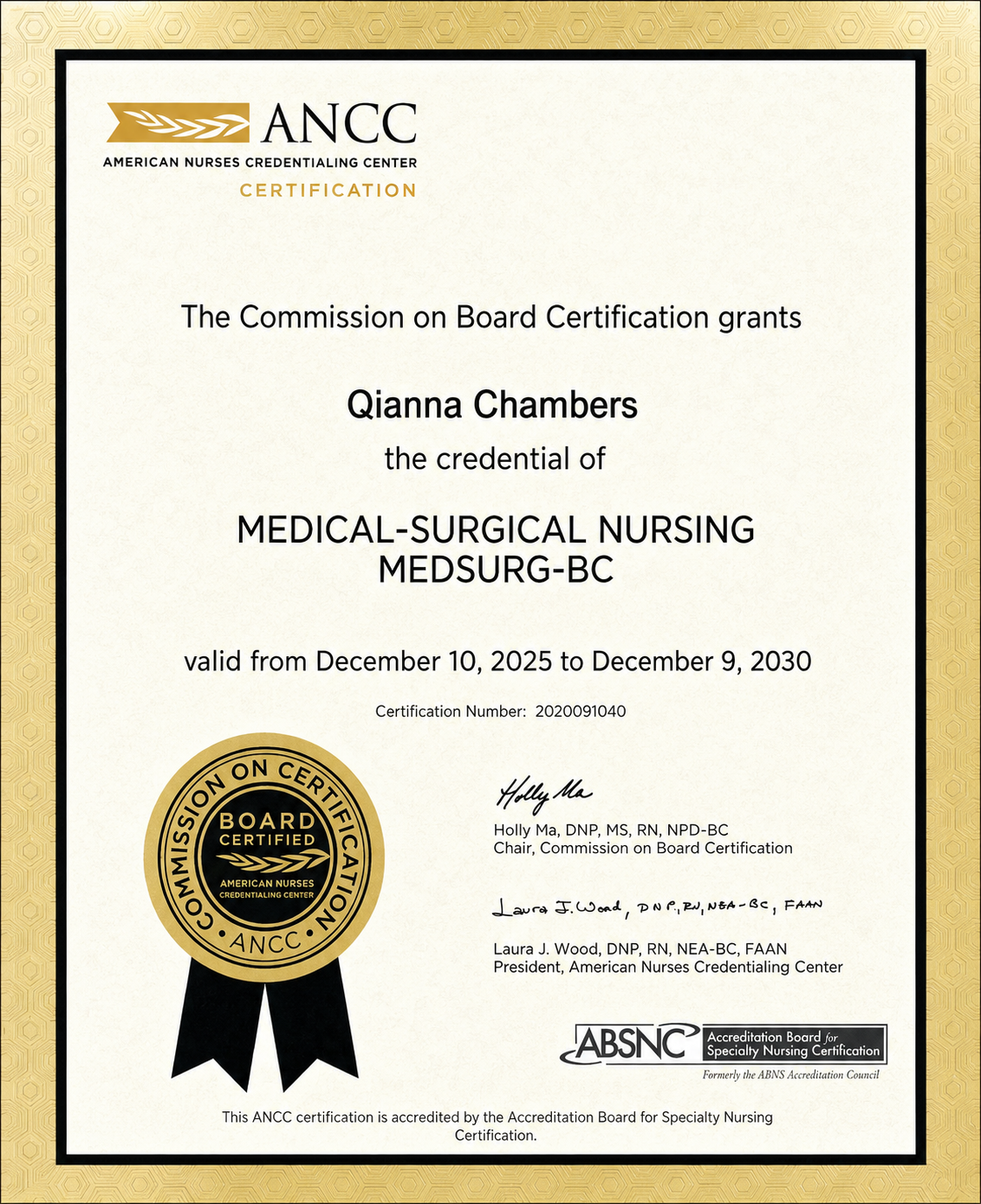 ANCC Medical-Surgical Nursing Certification (MEDSURG-BC)