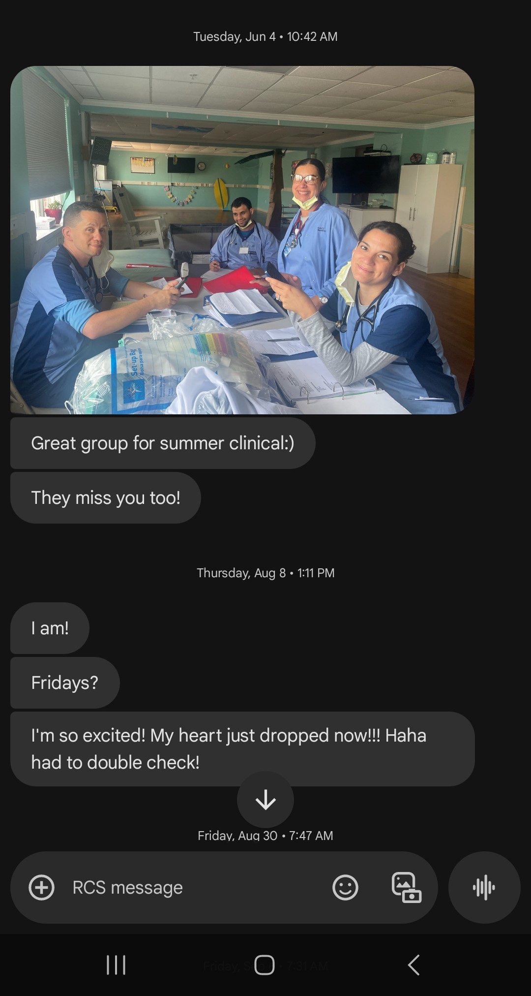 Summer clinical group photo from a colleague